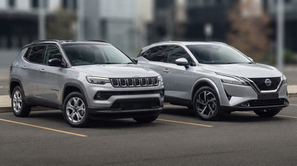 Jeep Compass vs Nissan Qashqai 2026: C-SUV Karşılaştırması 2 Jeep Compass ve Nissan Qashqai karşılaştırma kapağı