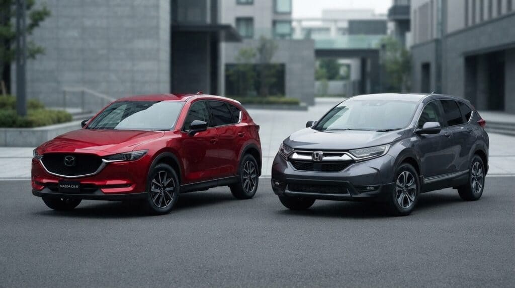 Mazda CX-5 mı Honda CR-V mı? 2026 Kapsamlı C-SUV Karşılaştırması 2 Mazda CX-5 ve Honda CR-V karşılaştırma kapağı