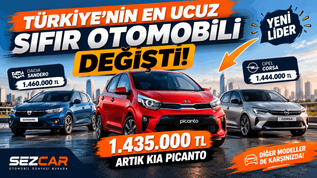 en ucuz sıfır otomobil eylül 2026