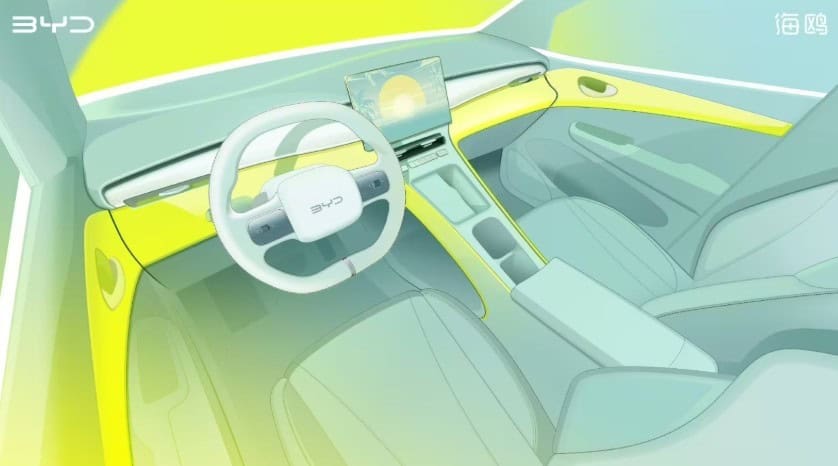 Yeni Nesil BYD Seagull Geliyor: İç Mekan Çizimleri Paylaşıldı ve Boyutları Büyüdü görsel 2