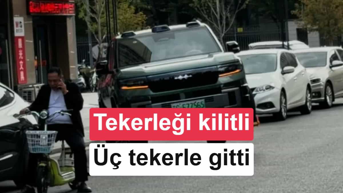 BYD SUV, Kilitli Ön Tekerleği Havaya Kaldırarak Üç Tekerlekle Yola Devam Etti 3 BYD SUV, Kilitli Ön Tekerleği Havaya Kaldırarak Üç Tekerlekle Yola Devam Etti görsel 1