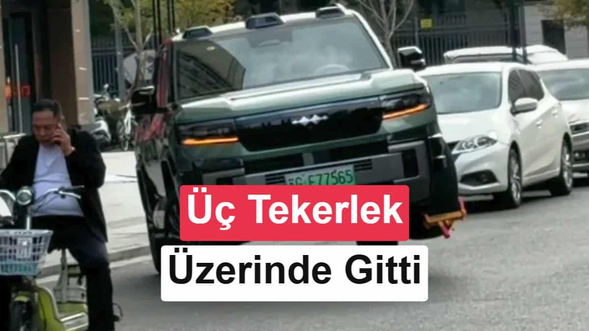 Çin'de Tekerleği Kilitlenen Otomobil Üç Tekerlek Üzerinde Yoluna Devam Etti 3 Çin'de Tekerleği Kilitlenen Otomobil Üç Tekerlek Üzerinde Yoluna Devam Etti görsel 1