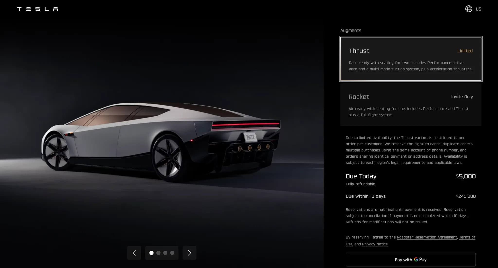 Tesla'nın Yeni Roadster Modelinde Teslimat Garantisi Verilmiyor: 2028 Üretim Hedefi ve Rezervasyon Detayları 5 Tesla'nın Yeni Roadster Modelinde Teslimat Garantisi Verilmiyor: 2028 Üretim Hedefi ve Rezervasyon Detayları görsel 3